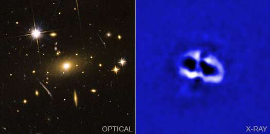 Astronomers spy quartet of cavities from giant black holes Astronomers-spy-quarte