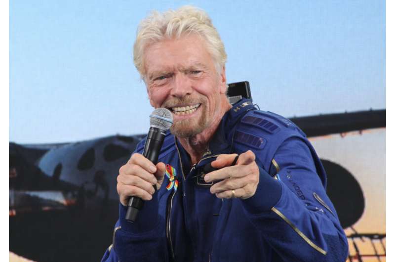 Billionaire Richard Branson reaches space in his own ship