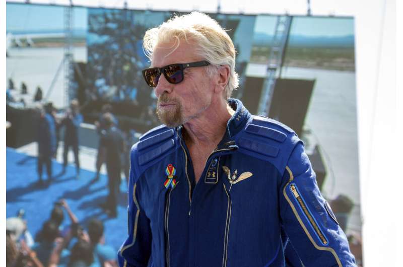 Billionaire Richard Branson reaches space in his own ship