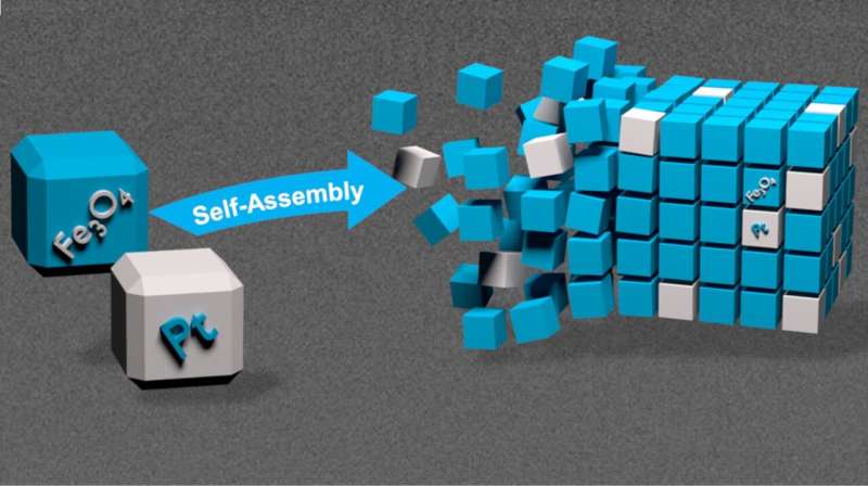 Binary mesocrystals from the nano-building kit