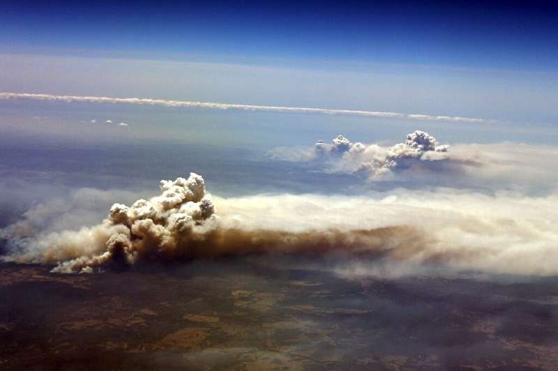 Bushfires burn out of control in Richmond Valley, New South Wales in November 2019