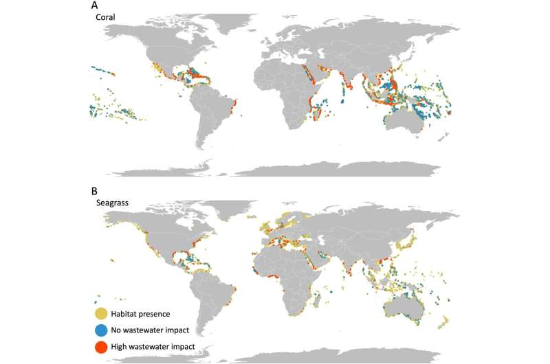Capturing the impact of human sewage on Earth's coastal ecosystems