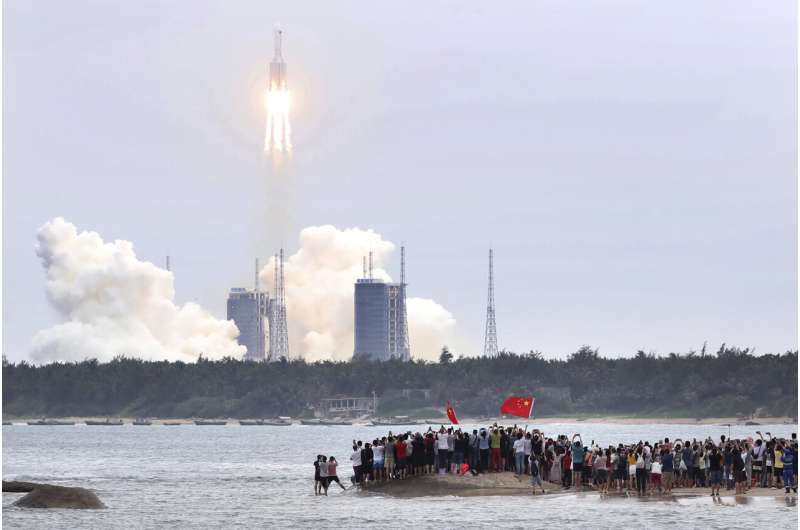China launches main part of its 1st permanent space station
