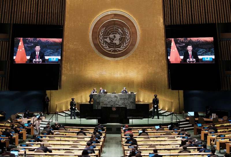 Chinese President Xi Jinping virtually addresses the UN General Assembly