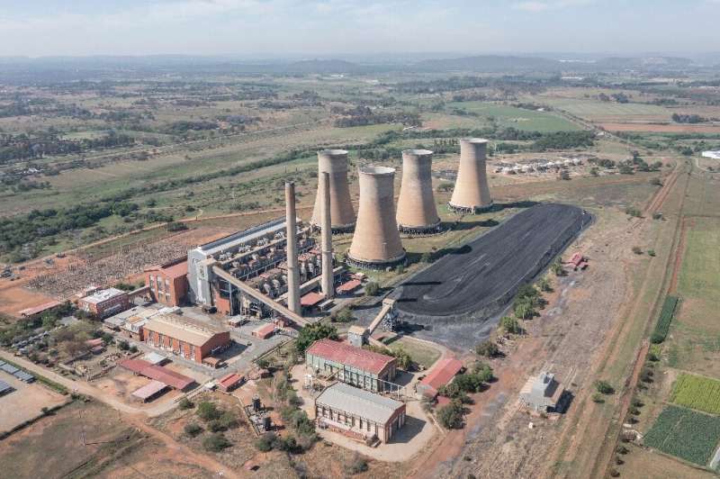 Coal dependence: Rooiwal power station on the outskirts of hte South African capital Pretoria
