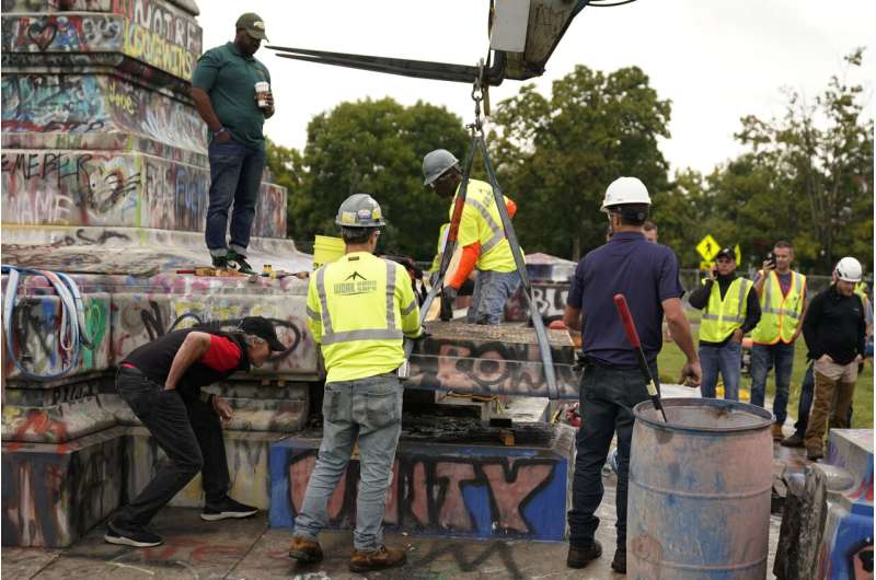 Crews searching for Confederate statue's 1887 time capsule