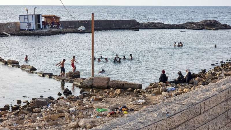 Daily discharges of untreated sewage from the capital's two million population make the Tripoli shore the most polluted section 