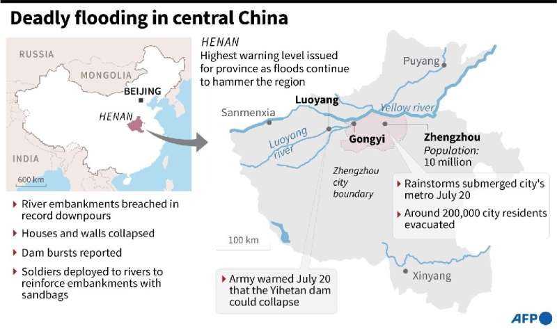 Deadly flooding in central China