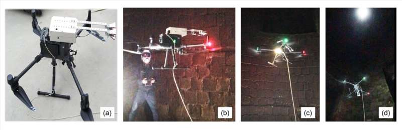 Drone-mounted millimeter-wave radar sees through inner walls of chimneys
