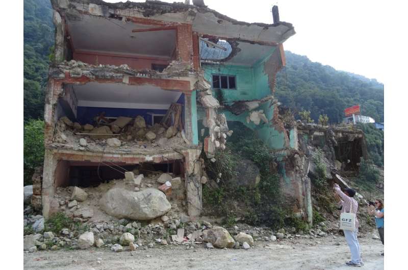 Earthquakes and extreme rainfall lead to a significant increase in the rates of landslides in Nepal