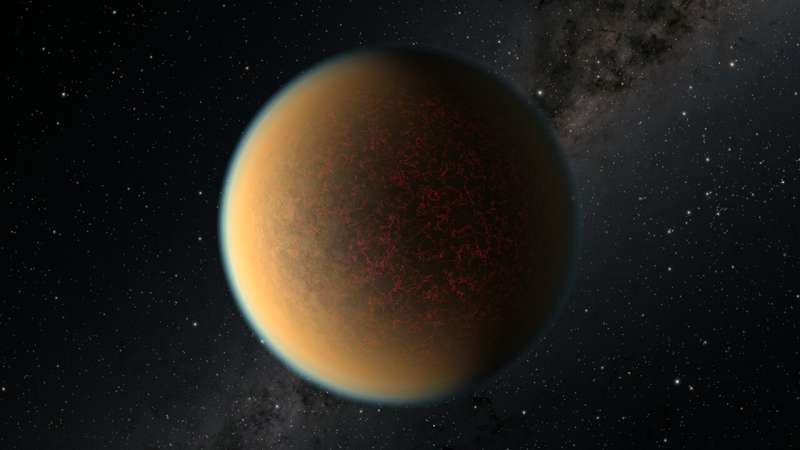 Earth-sized exoplanet may have lost its original atmosphere, but gained a second one through volcanism
