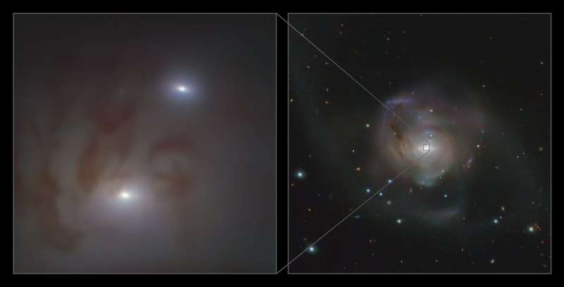 ESO telescope uncovers closest pair of supermassive black holes yet