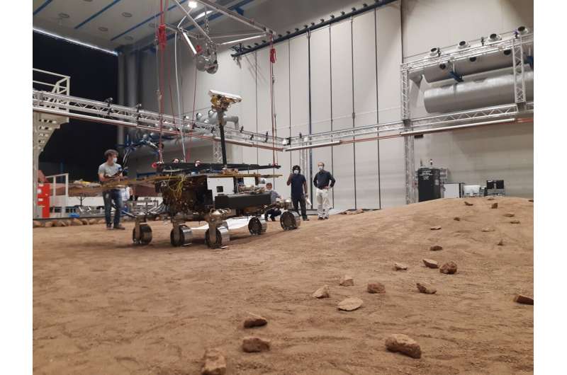 ExoMars rover twin begins Earth-based mission in Mars Terrain Simulator