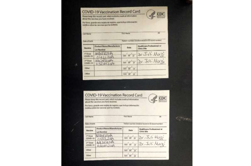 Fake COVID-19 vaccine cards online worry college officials