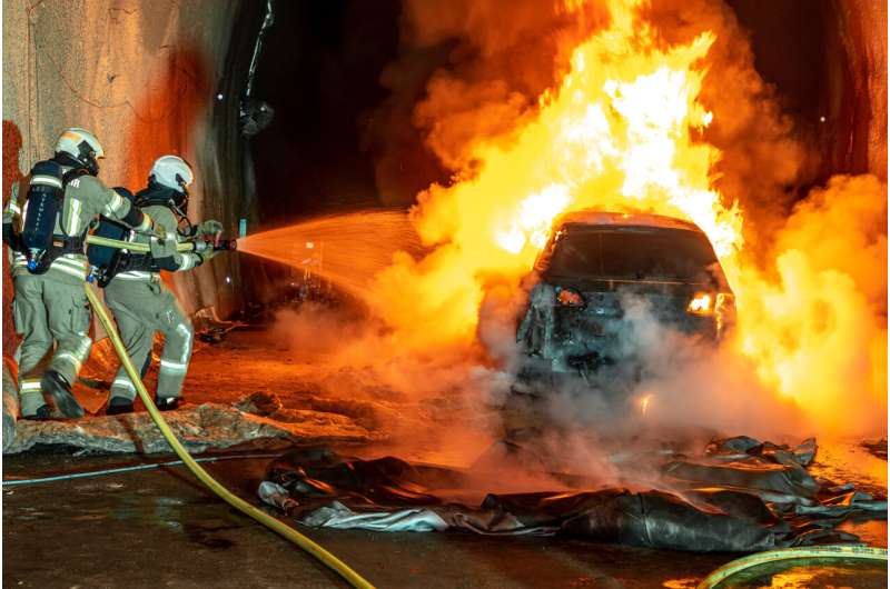 Fire tests show that Austria's tunnels are fit for electric cars