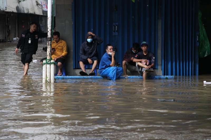 Floods like this one in Jakarta in February 2021, are seen as a major risk