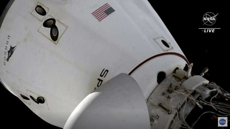 Four station astronauts catch ride with SpaceX back home