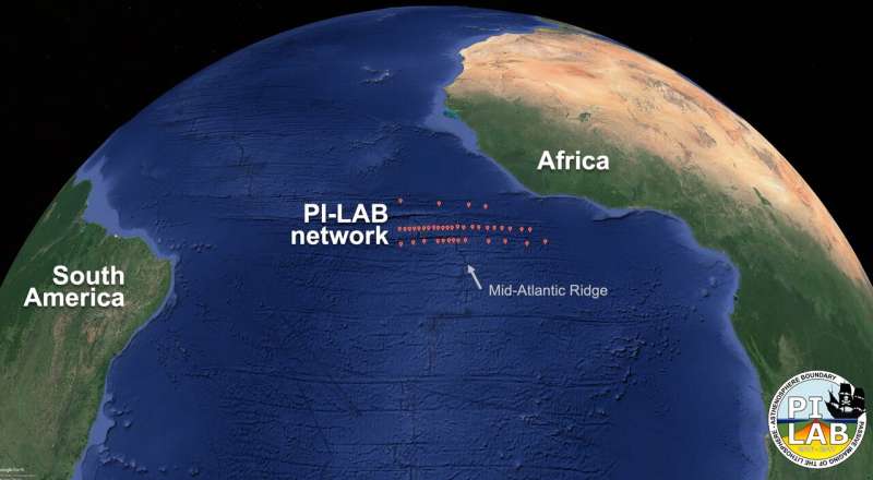Geological phenomenon widening the Atlantic Ocean