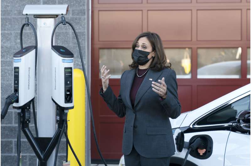 Harris unveils plan for electric vehicle charging network