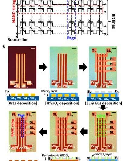 High-speed 3-D memory with ferroelectric NAND flash memory