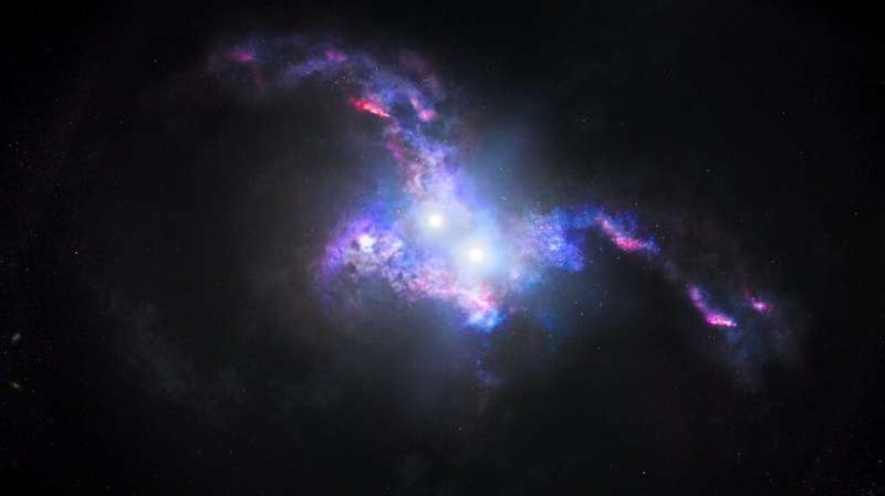 Hubble spots double quasars in merging galaxies
