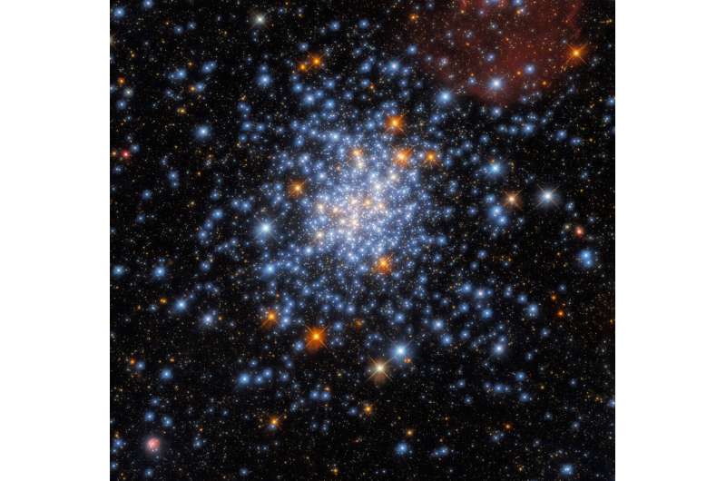 Image: Hubble sees a cluster of red, white, and blue
