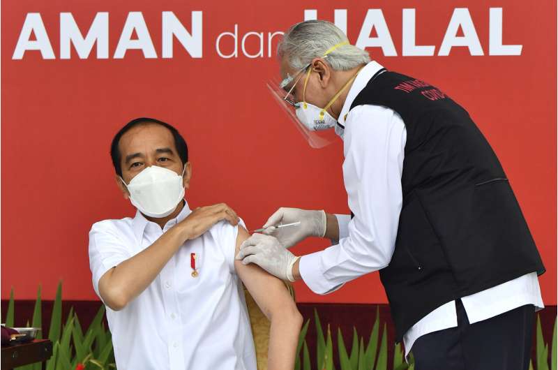 Indonesia starts mass COVID-19 vaccinations with president