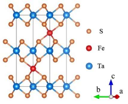 Inducing and tuning spin interactions in layered material by inserting iron atoms, protons