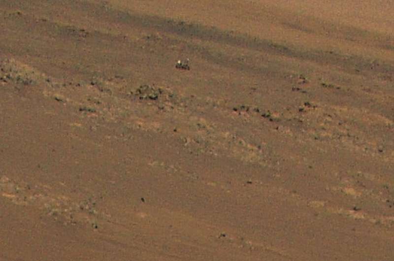Ingenuity Mars Helicopter spots Perseverance from above