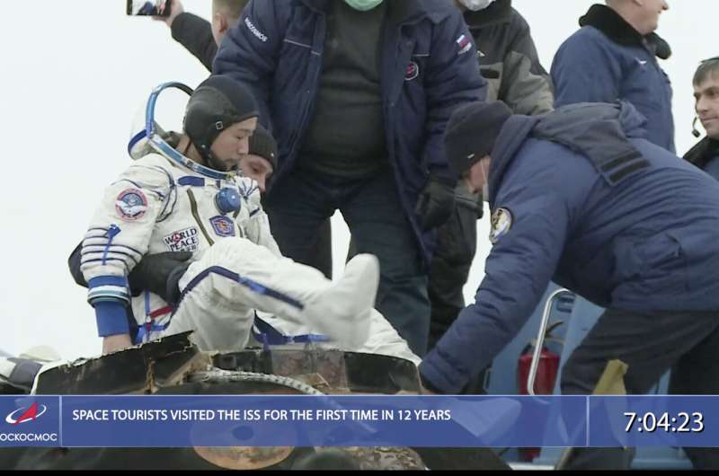 Japanese space tourists safely return to Earth