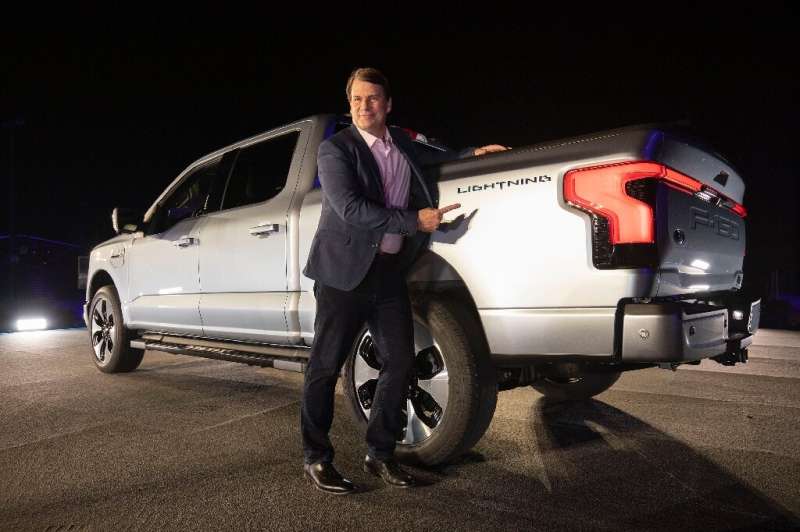 Jim Farley, CEO of Ford Motor Company, shown at the May unveiling of the new all-electric F-150 Lightning
