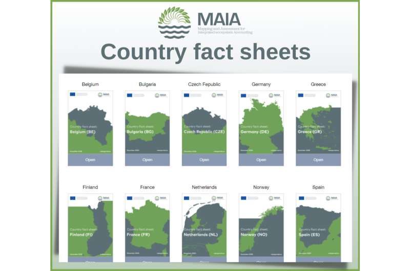 MAIA fact sheets: The state of natural capital accounting in Europe