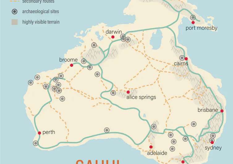 Mapping the 'superhighways' travelled by the first Australians