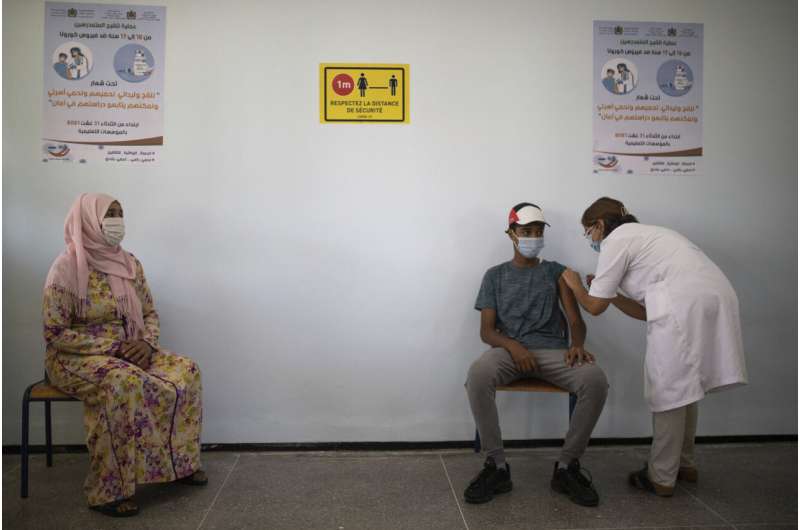 Morocco starts vaccinating children ages 12 to 17