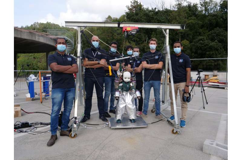 Moving towards the first flying humanoid robot