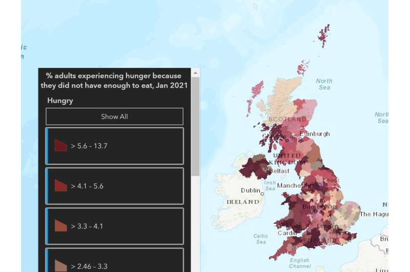 New map shows where millions of UK residents struggle to access food