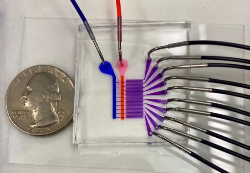 New microfluidic device delivers mRNA nanoparticles a hundred times faster