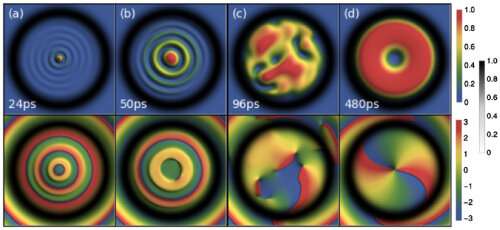 New mechanism found for generating giant vortices in quantum fluids of light