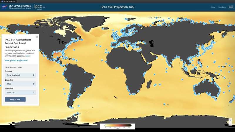 Online visualization tool provides a new window on rising seas