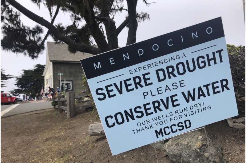Parched Mendocino, California, implores guests to save water