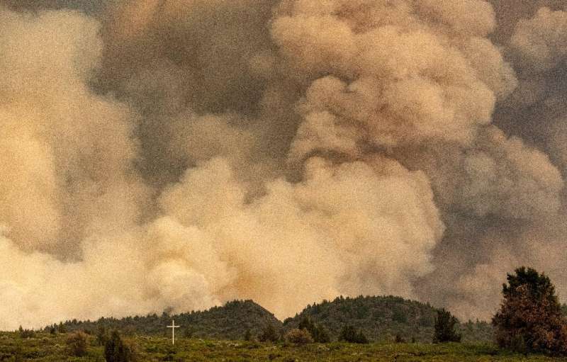 Plumes of smoke rose into the sky as nearly 20,000 acres in California were engulfed by the lava fire