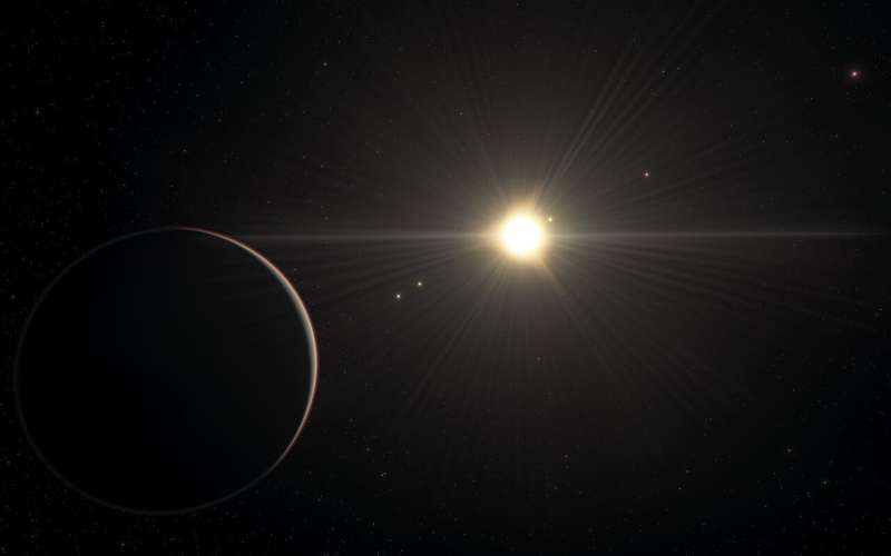 Puzzling six-exoplanet system with rhythmic movement challenges theories of how planets form