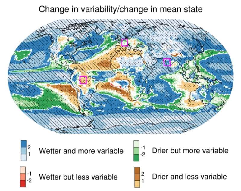 Rainfall becomes increasingly variable as climate warms