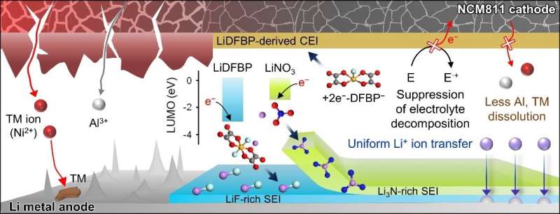 Reactive electrolyte additives improve lithium metal battery performance