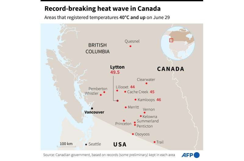 Record-breaking heat wave in Canada