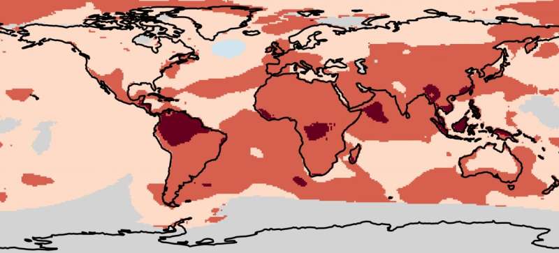 Record-breaking temperatures more likely in populated tropics