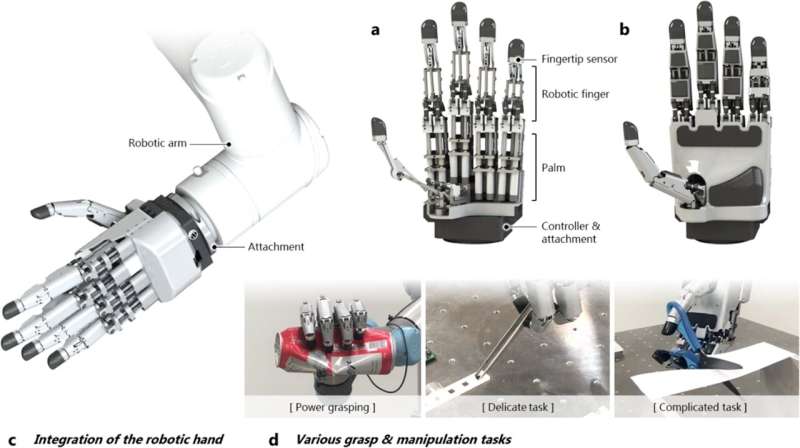 Robot hand moves closer to human abilities