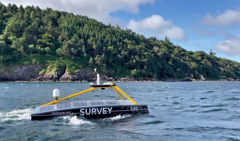 Robotic boat completes first uncrewed survey of fish populations around offshore oil platforms