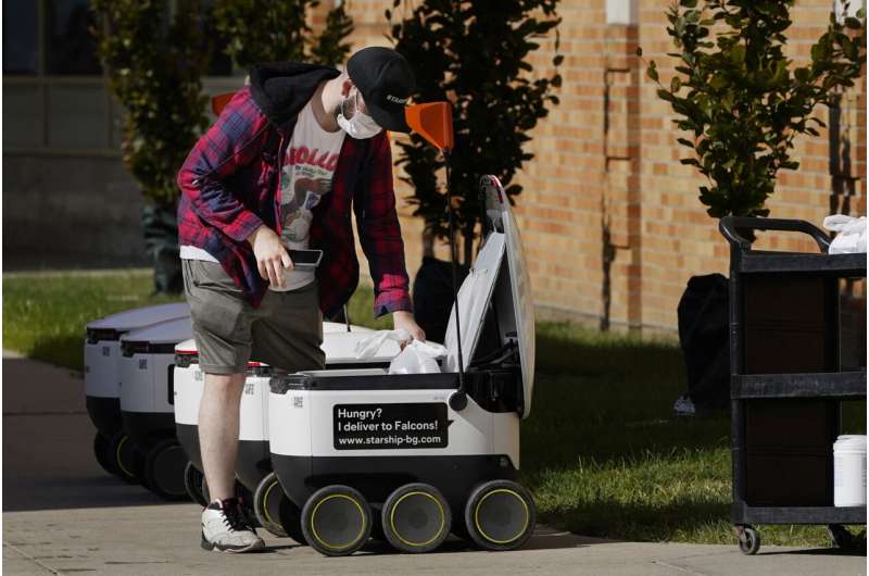 Robots hit the streets as demand for food delivery grows