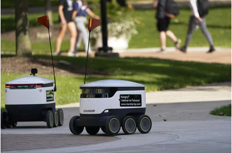 Robots hit the streets as demand for food delivery grows